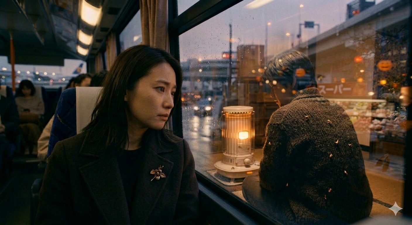 空港に向かうバスの車窓から