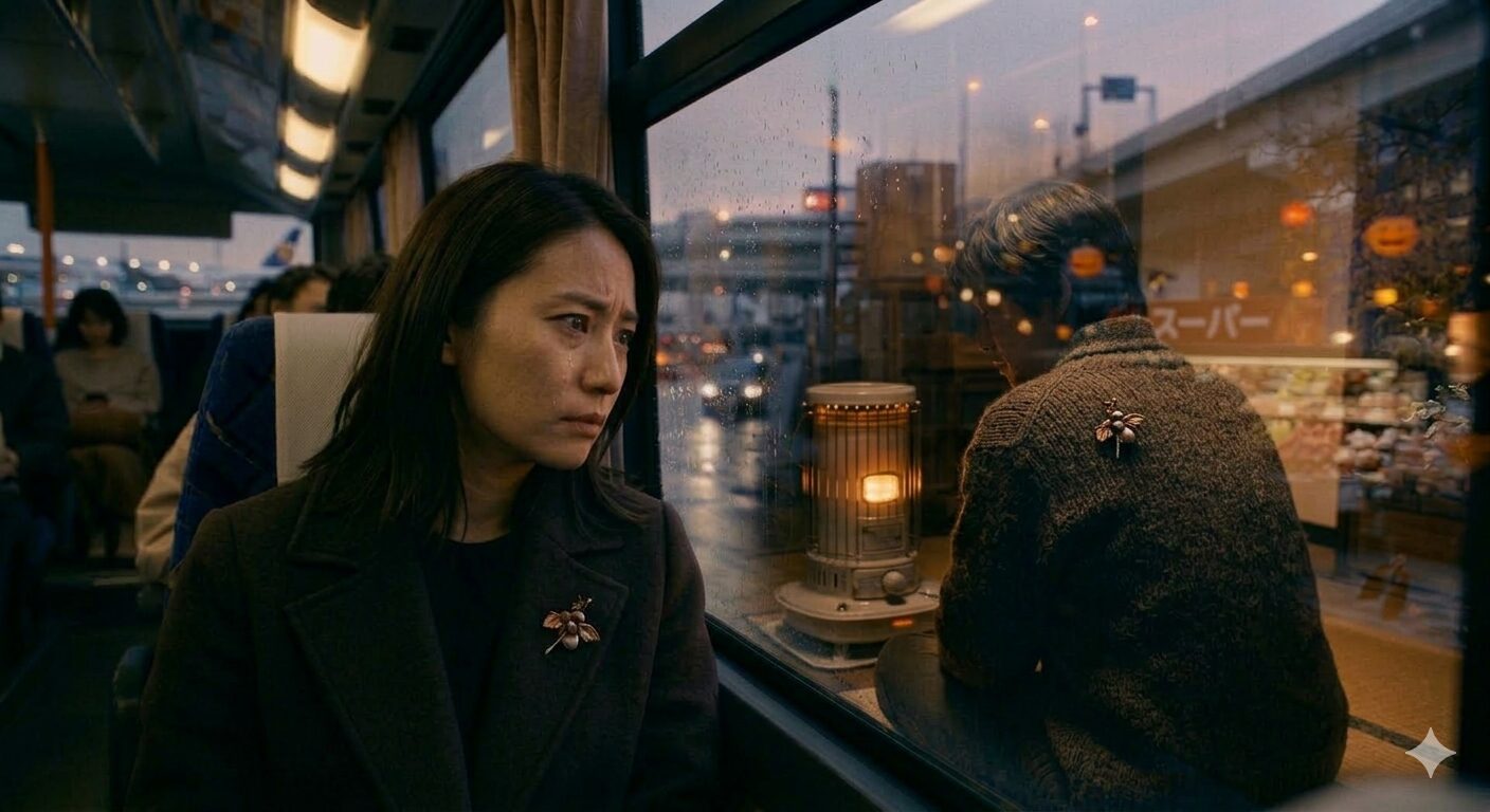 空港に向かうバスの車窓から