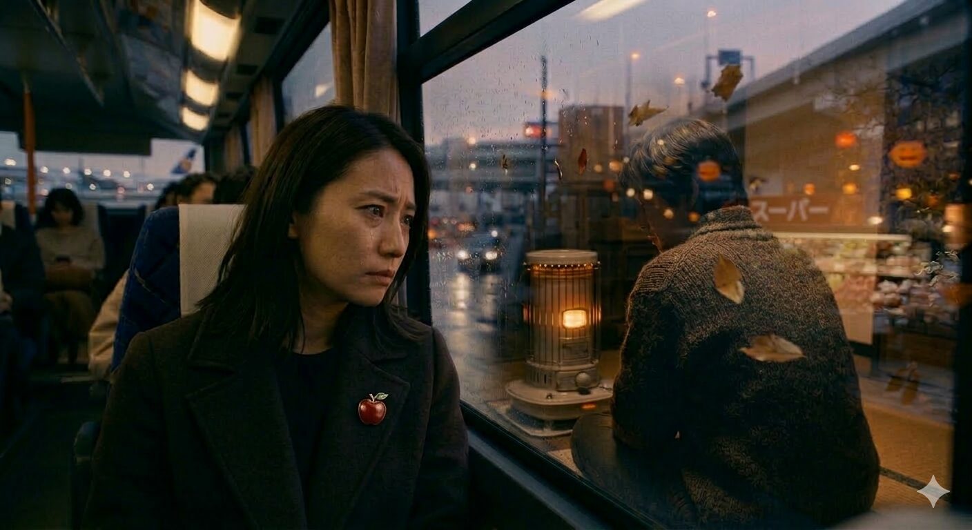 空港に向かうバスの車窓から